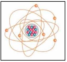 Representación de un átomo de Carbono 14