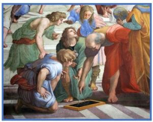 Euclides en la Escuela de Atenas. Rafael de Sanzio Sanzio